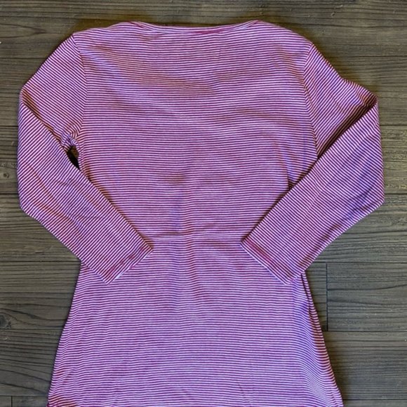 [Eddie Bauer] Red and White Striped 3/4 Sleeve -XS - Picture 5 of 6